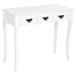 HOMCOM Vintage consoletafel bijzettafel dressoir 3 schuiflades massief hout