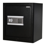 Homcom Cassaforte Elettronica in Acciaio Nero con Chiave e 2 Codici PIN 38L x 31P x 42.7Acm