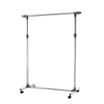 HomCom Stender Appendiabiti Larghezza e altezza regolabili con Ruote in Acciaio Inox 160 x 170cm