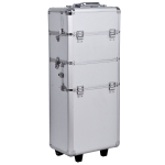 HomCom Trolley Make up Artist professionale Beauty Case Trucco in Alluminio
