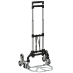Durhand Carrello Portapacchi Pieghevole in Alluminio con 6 Ruote per Scale Carico 70kg