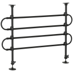 PawHut Grade de Segurança de Carro para Cães Ajustável em Largura e Altura 87-135x60x105cm Grade Separadora para Porta Malas de Carro Universal Metal Preto