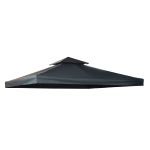 Outsunny Techo Reemplazo para Carpa 3x3 m Pabellón de Poliéster para Jardín Terraza Aire Libre Exterior - Color Gris Oscuro