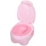 Homcom Vasino Per Bambini dai 6 Mesi Antiscivolo Ippopotamo Rosa 40 x 30 x 23cm