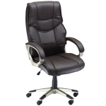 HOMCOM PU Leather Ergonomic Executive Office Desk Chair Brown