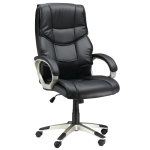 HOMCOM PU Leather Ergonomic Executive Office Desk Chair Black