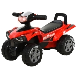 HOMCOM Quad Giocattolo per Bambini 18-36 Mesi con Licenza GOODYEAR con Luci e Suoni Realistici - Rosso e Nero
