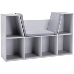 HOMCOM Kids Display Shelf, with Six Compartments for Toys, Clothes, Books – Grey
