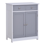kleankin MDF 2-Drawer Bathroom Cabinet Freestanding Cabinet Grey