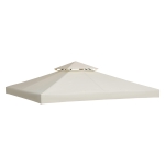 Outsunny Toit de Rechange pour Tonnelle Crème 3 x 3 m