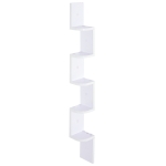 HOMCOM Etagère d'Angle Murale en MDF Blanc