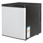 HOMCOM 5-20°C 50L Mini Square Fridge, Black & Silver Tone