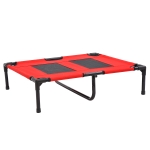 PawHut Lettino per Cani e Gatti fino 18kg Cuccia Brandina Rossa e Nera 78x68cm