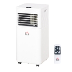 HOMCOM 1010W Portable Air Conditioner 4 Modes LED Display 24 Timer Home Office White