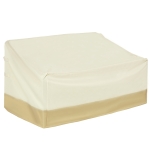 Outsunny Waterproof Furniture Cover For 3 Seat Rattan Sofa, 600D Oxford Cloth, 152Lx87Wx58-79H cm-Beige/Coffee