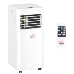 HOMCOM 785W Portable Air Conditioner 4-IN-1 Modes LED Display 24 Timer Home Office White