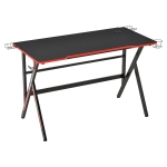 HOMCOM Scrivania Gaming, con Porta Bicchieri e Supporti, Nera