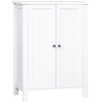 kleankin Mobiletto da Bagno Due Ante Bianco 60 x 30 x 80cm