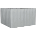 Outsunny 4 Pack Universal Gazebo Replacement Sidewalls Privacy Panel for Most 3 x 4m Gazebo Canopy Pavillion Outdoor Shelter Curtains Accessories Light Grey