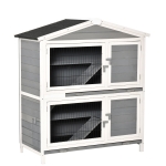 PawHut Zwergkaninchenstall mit Rampe 119 x 61 x 133,5 cm