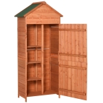 Outsunny Houten gereedschapsschuur opbergruimte voor gereedschappen tuinkast gereedschapskast tuinhuis