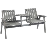 Tuinbank met tafel Tuinmeubel met gat voor parasol zitbank balkon massief hout