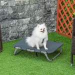 PawHut Lettino per Cani Pieghevole in Acciaio e Tessuto Oxford per Interni ed Esterni 59x46x15cm Grigia