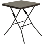 Outsunny Klapptisch in Rattanoptik, Dunkelbraun, 60 x 60 cm