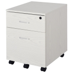 Vinsetto Cassettiera Portadocumenti da Ufficio in Legno Bianco con 2 Cassetti 40 x 44 x 54.6cm