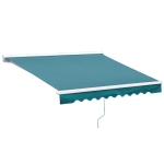 Outsunny 3x2.5m Motorised Aluminium Awning w/ Remote Green