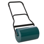 Outsunny 40L Metal Sand or Water Filled Lawn Roller Green