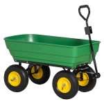 Outsunny Heavy Duty 4 Wheel Trolley, 125L-Dark Green