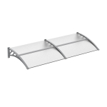 Outsunny Door Canopy Awning Outdoor Window Rain Shelter Cover for Front/Back Door Porch Clear 200 x 80cm