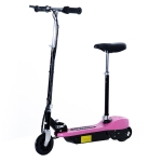 Homcom Monopattino Elettrico con Sella per Bambini Pieghevole 120W, velocità Max: 12Km/h in Metallo e PE, 78 × 40 × 96cm, Rosa