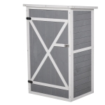 Casuta de Gradina din Lemn Outsunny cu Acoperis Impermeabil, Dulap pentru Unelte de Exterior cu 2 Etajere, 75x56x115cm