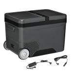 Outsunny Frigider Portabil Electric cu Compresor de 45L cu Maner Telescopic si Roti, pentru Masini si Camioane