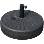 Outsunny Baza pentru Umbrela de Gradina cu Stalp Central Φ3.8cm si 4.8cm, Soclu pentru Umbrela care se Umple cu Apa sau Nisip, Negru