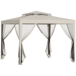 Tonnelle barnum de jardin 4 moustiquaires métal polyester