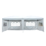 Outsunny 3x6m Pavillon Faltpavillon Faltzelt Partyzelt Gartenzelt inkl.4 Seitenteile Weiß