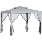Tonnelle barnum de jardin 4 moustiquaires métal polyester