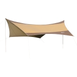 Outsunny Bâche Anti-Pluie Imperméable Marron 5,5 x 5,6 m