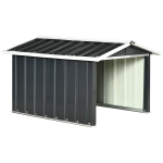 Garage tondeuse robot - abri de jardin robot-tondeuse - tôle acier gris