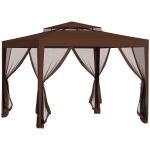 Tonnelle barnum de jardin 4 moustiquaires métal polyester