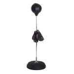Punching ball sur pied réglable en hauteur 126-144 cm avec gants, pompe et base de lestage noir