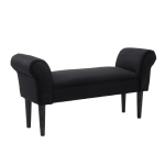 HOMCOM Sitzbank für Schlafzimmer, Bettbank, Polsterbank, MDF, Schaumstoff, Schwarz, 102 x 31 x 51 cm