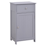 kleankin Modern Shower & Lavatory Mulitple Storage Freestanding Unit w/Anti-Topple, Grey