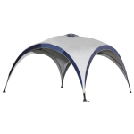 Outsunny® Garten Pavillon Pergola Partyzelt Sonnenschutz wetterfest Polyester Cremeweiß + Blau 4 x 4 x 2,5 m