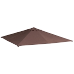 Outsunny Pavillondach, Ersatzdach für Pavillon, Pavillonabdeckung, Sonnenschutz Polyester, Kaffee, 3 x 3 m