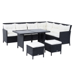 Outsunny 18 tlg. Rattan Gartenmöbel Set110.5 cm x 62 cm x 82 cm