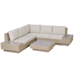 Outsunny Luxus Gartengarnitur mit Ablagen 4-teilig PE-Rattan Braun